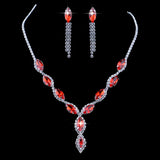 Necklace And Earrings Set Wedding Jewelry Set (1 Set  Mix Color)